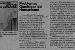 Problemas genéticos del humanismo.