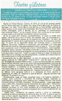 Premio Nacional de Literatura.