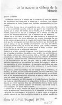 De la Academia Chilena de la Historia