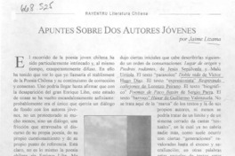 Apuntes sobre dos autores jóvenes