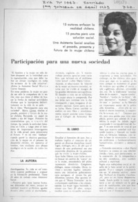 Participación para una nueva sociedad.