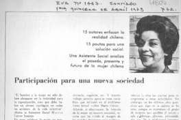 Participación para una nueva sociedad.