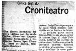 Una historia incompleta del teatro chileno.