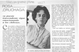 Rosa Cruchaga, su poesía trascendente sigue emocionando a los chilenos