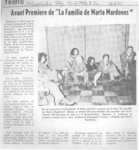 Avant premiere de "La familia de Marta Mardones".