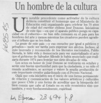 Un hombre de la cultura