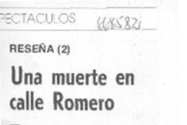 Una muerte en calle Romero