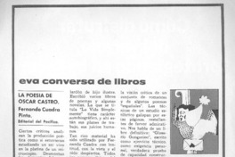 La poesía de Oscar Castro