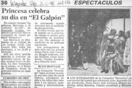 Princesa celebra su día en "El Galpón".