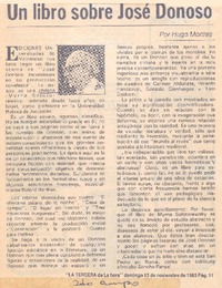 Un libro sobre José Donoso