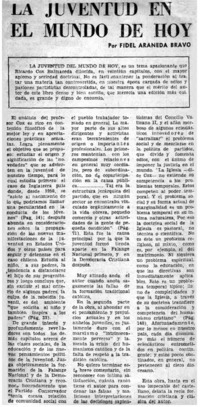 La juventud en el mundo de hoy