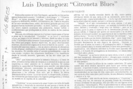 Luis Domínguez, "Citroneta blues"