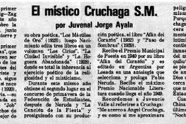 El místico Cruchaga S. M.