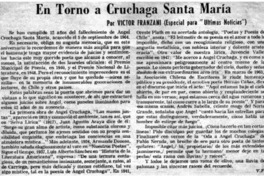En torno a Cruchaga Santa María