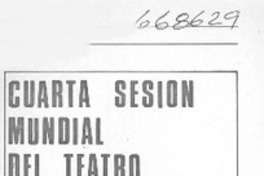 Cuarta sesión mundial del teatro de las naciones