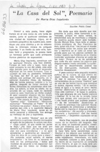 La casa del sol", poemario