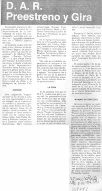 D.A.R. preestreno y gira.