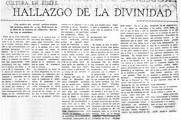 Hallazgo de la divinidad