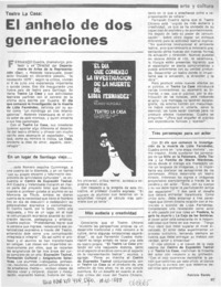 El Anhelo de dos generaciones
