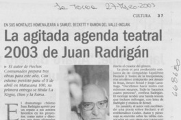 La agitada agenda teatral 2003 de Juan Radrigán.