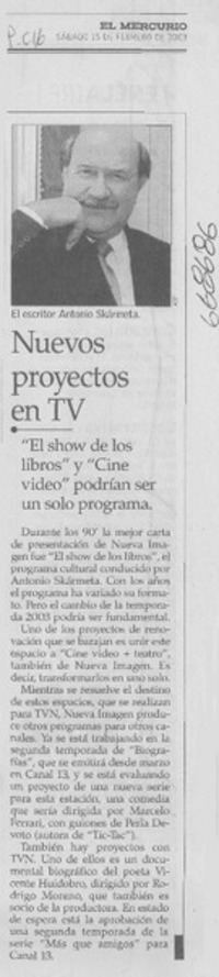 Nuevos proyectos en TV.