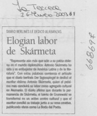 Elogian labor de Skármeta.