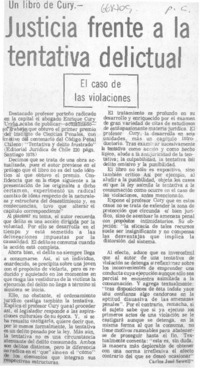 Justicia frente a la tentativa delictual