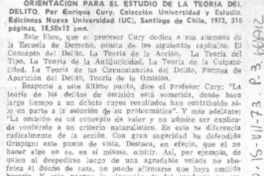 Orientación para el estudio de la teoría del delito.