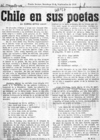 Chile en sus poetas  [artículo] Marino Muñoz Lagos.