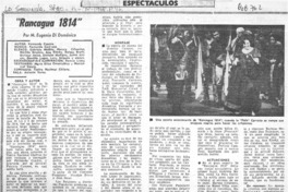 Rancagua 1814"  [artículo] M. Eugenia Di Doménico.