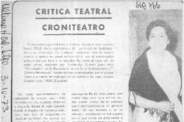 Croniteatro.  [artículo]