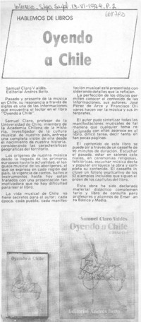 Oyendo a Chile.