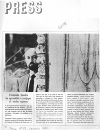 Fernando Cuadra ha aprendido a conjugar el verbo esperar : [entrevista]