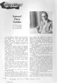 Samuel Claro Valdés : [entrevista]