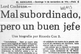 Mal subordinado, pero un buen jefe.  [artículo]