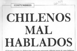 Chilenos mal hablados.