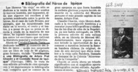 Bibliografía del héroe de Iquique.