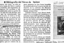 Bibliografía del héroe de Iquique.
