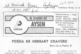 Poesía de Herbart Cravero