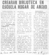 Crearán biblioteca en escuela hogar de Ancud.