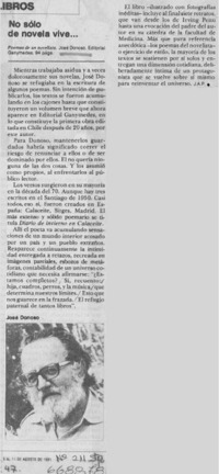 No sólo de novela vive