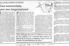 Una entrevista que me impresionó