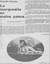 La marquesita en malos pasos