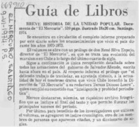 Breve historia de la unidad popular.