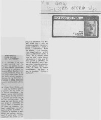 Homenaje a Elisa Gayan en "La Prensa"