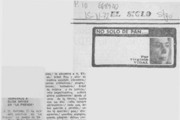 Homenaje a Elisa Gayan en "La Prensa"
