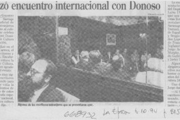 Comenzó encuentro internacional con Donoso.