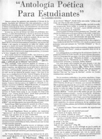 "Antología poética para estudiantes"