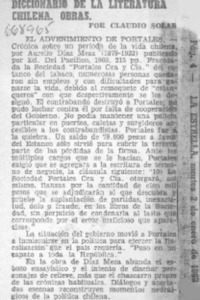 Diccionario de la literatura chilena, obras