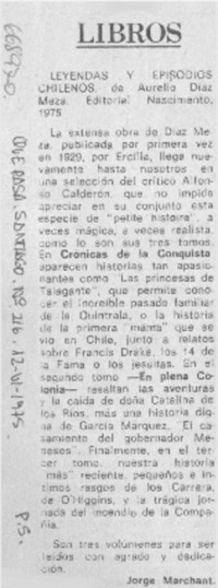 Leyendas y episodios chilenos